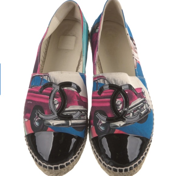 NWT Chanel 2017 Interlocking CC Logo $825 Espadrilles - Picture 3 of 5